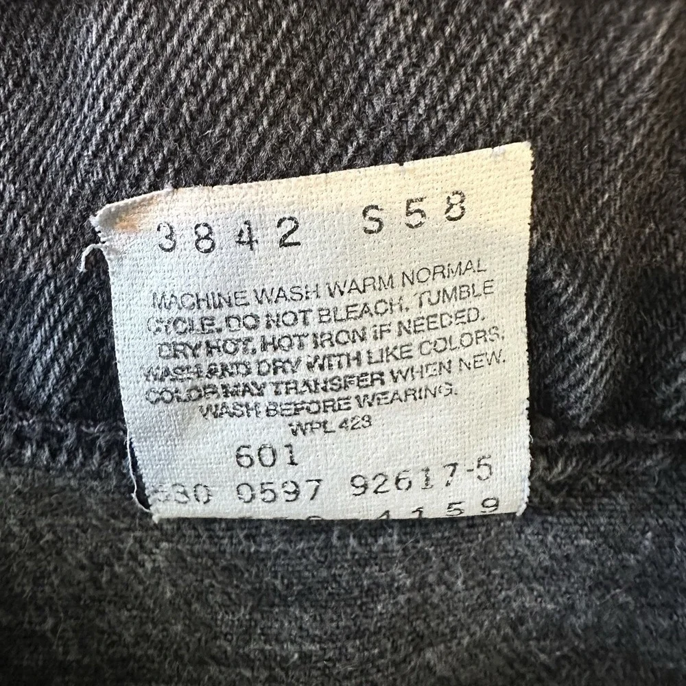 Vintage Levis ‎ 550 Jeans Mens 33x34 Black Denim Orange Tab 90s USA Made